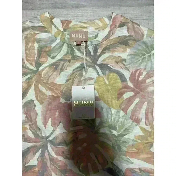 Show Me Your Mumu Palmer Sweatshirt Tropical Palm Monstera Knit Small. sku068 - Picture 1 of 9